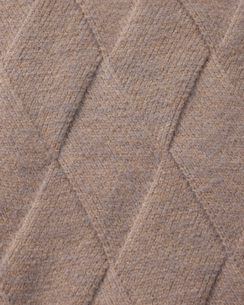 Heritage Diamond Knit Zip Cardigan | Savile & Co.