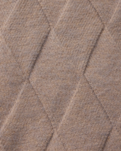 Heritage Diamond Knit Zip Cardigan | Savile & Co.