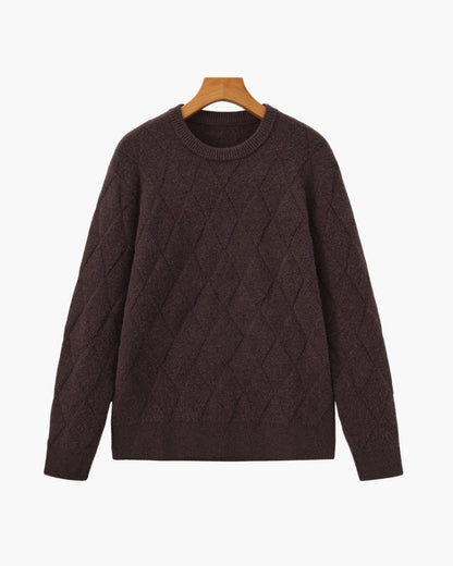 Diamond Knit Crewneck Sweater | Savile & Co.