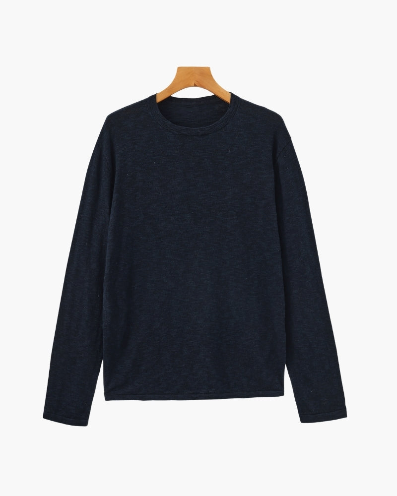 Linen Cotton Essential Crewneck | Savile & Co.