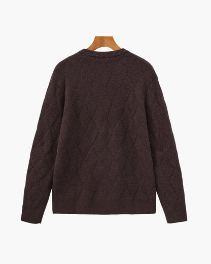 Diamond Knit Crewneck Sweater | Savile & Co.