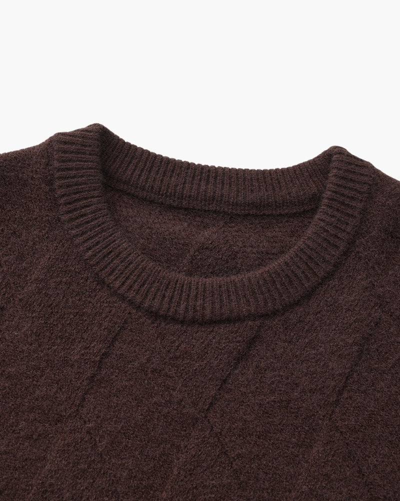 Diamond Knit Crewneck Sweater | Savile & Co.