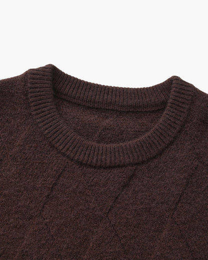 Diamond Knit Crewneck Sweater | Savile & Co.