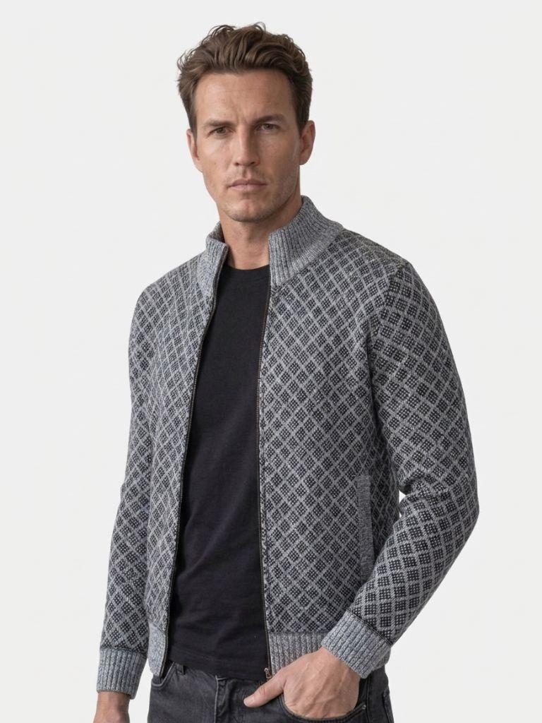 Vintage Jacquard Cardigan | Savile & Co.