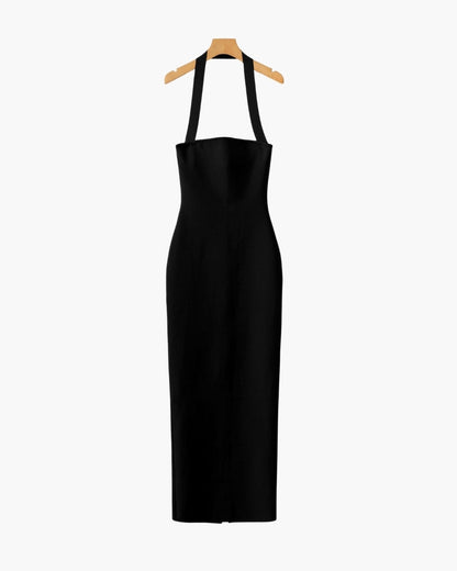 Halter Neck Slim Fit Maxi Dress | Savile & Co.