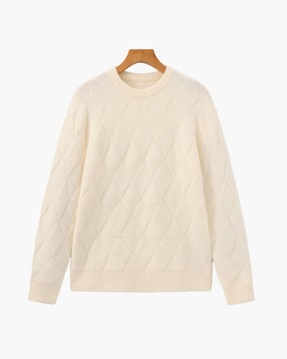 Diamond Knit Crewneck Sweater | Savile & Co.