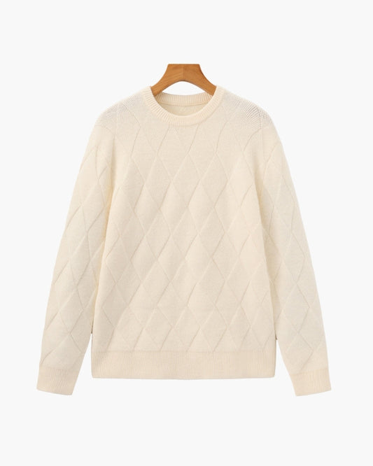 Diamond Knit Crewneck Sweater | Savile & Co.