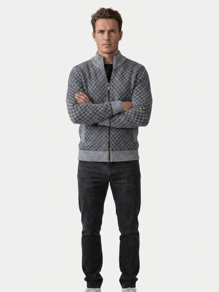 Vintage Jacquard Cardigan | Savile & Co.