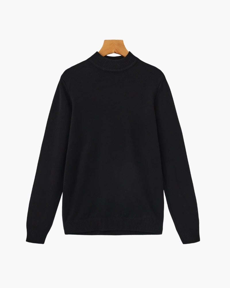 Essential Ribbed Mock Neck Sweater | Savile & Co.