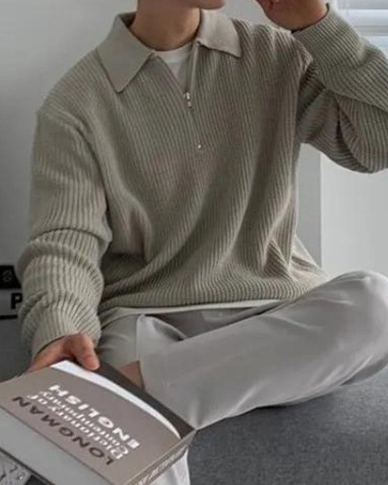 Cesare Half Zip Sweater | Savile & Co.