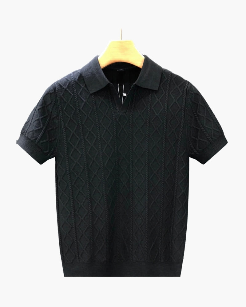 Signature Textured Knit Polo | Savile & Co.