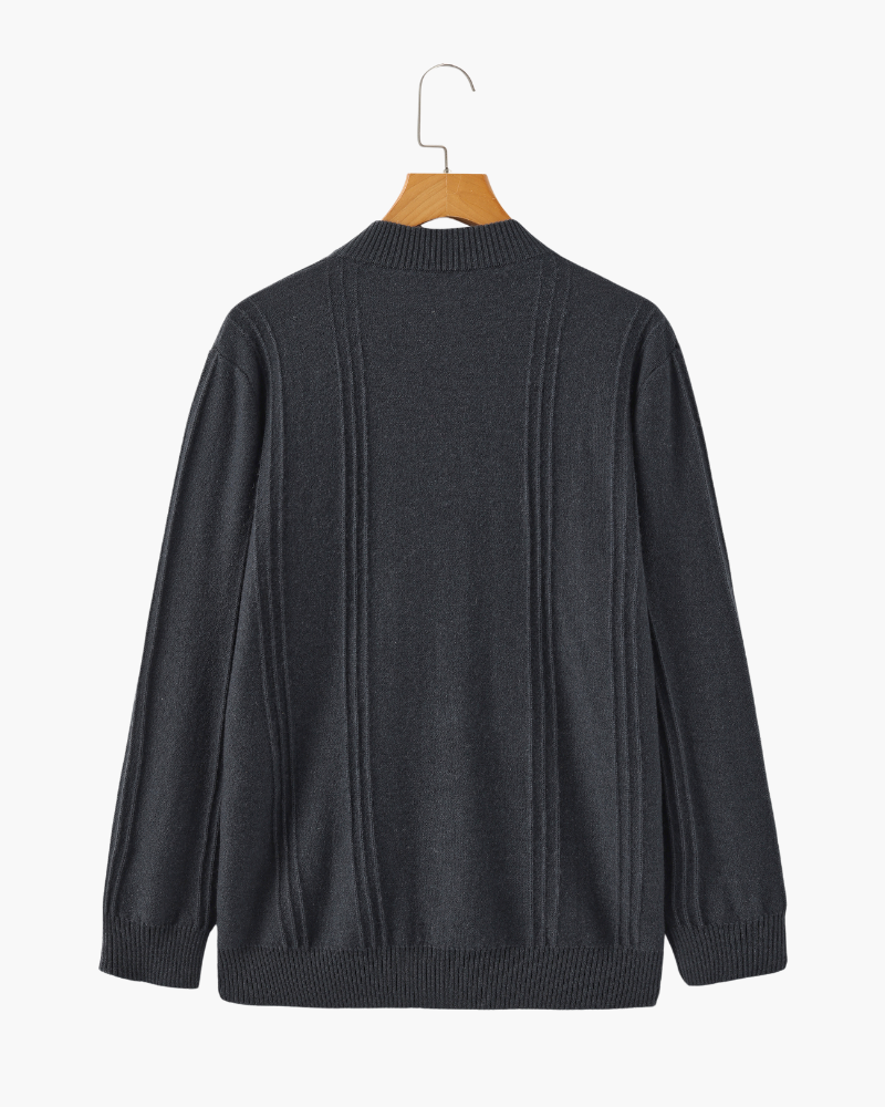 100% Cashmere Ribbed Half Zip | Savile & Co.
