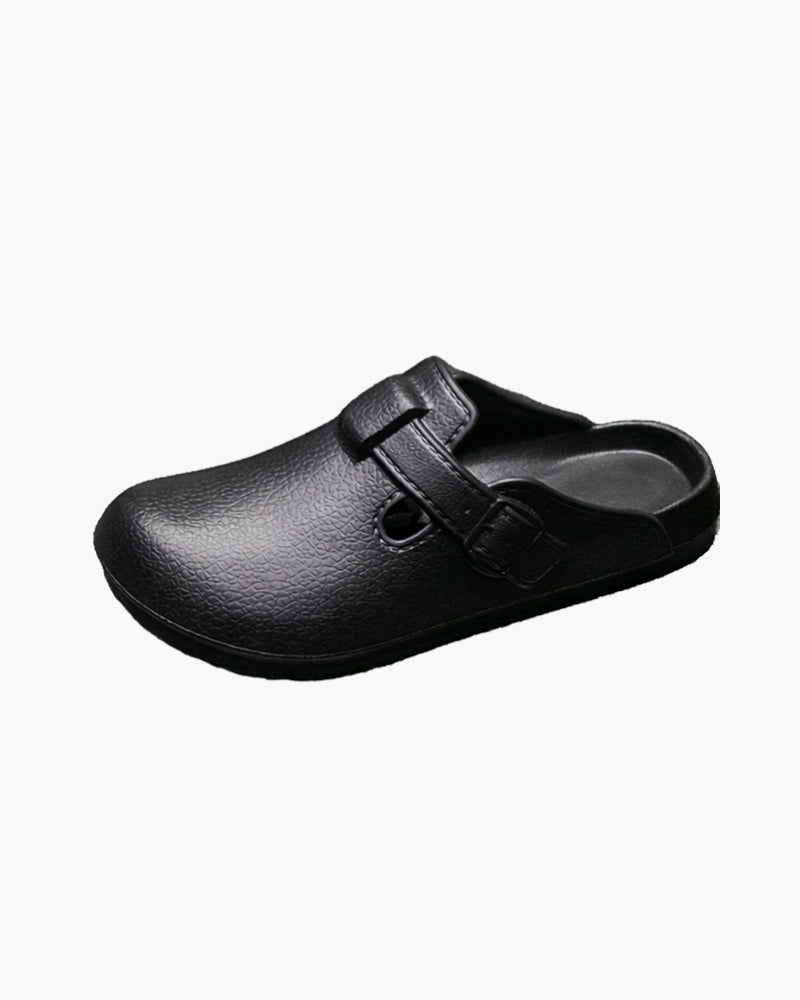 Classic Waterproof Buckle Clogs | Savile & Co.
