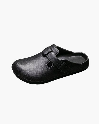 Classic Waterproof Buckle Clogs | Savile & Co.