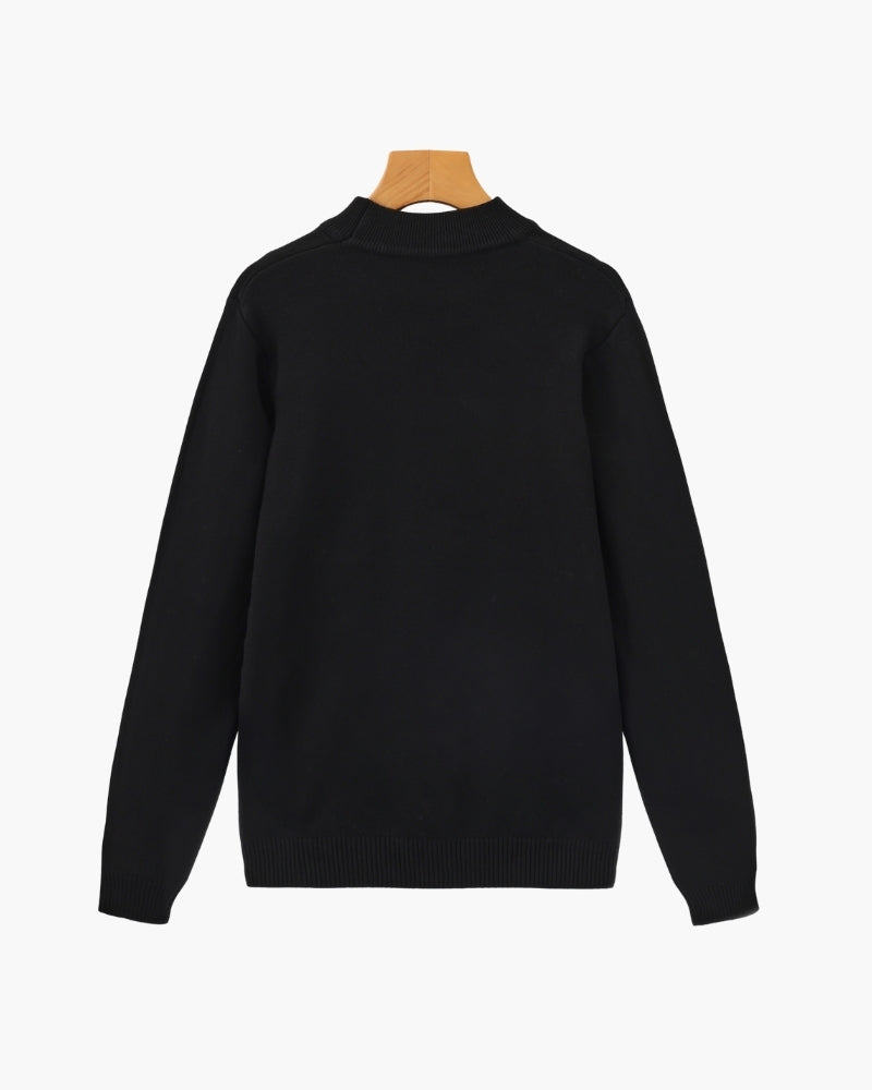 Essential Ribbed Mock Neck Sweater | Savile & Co.