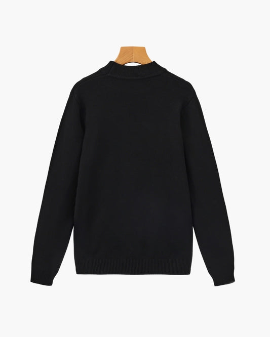 Essential Ribbed Mock Neck Sweater | Savile & Co.