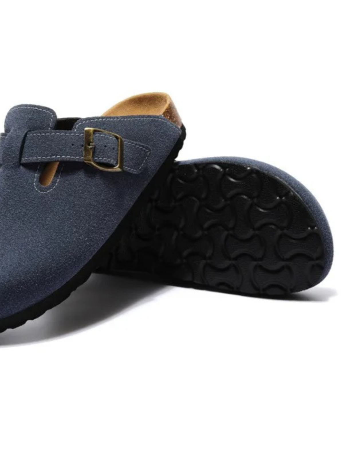 Pucon Suede Clog - Dark Blue | Savile & Co.