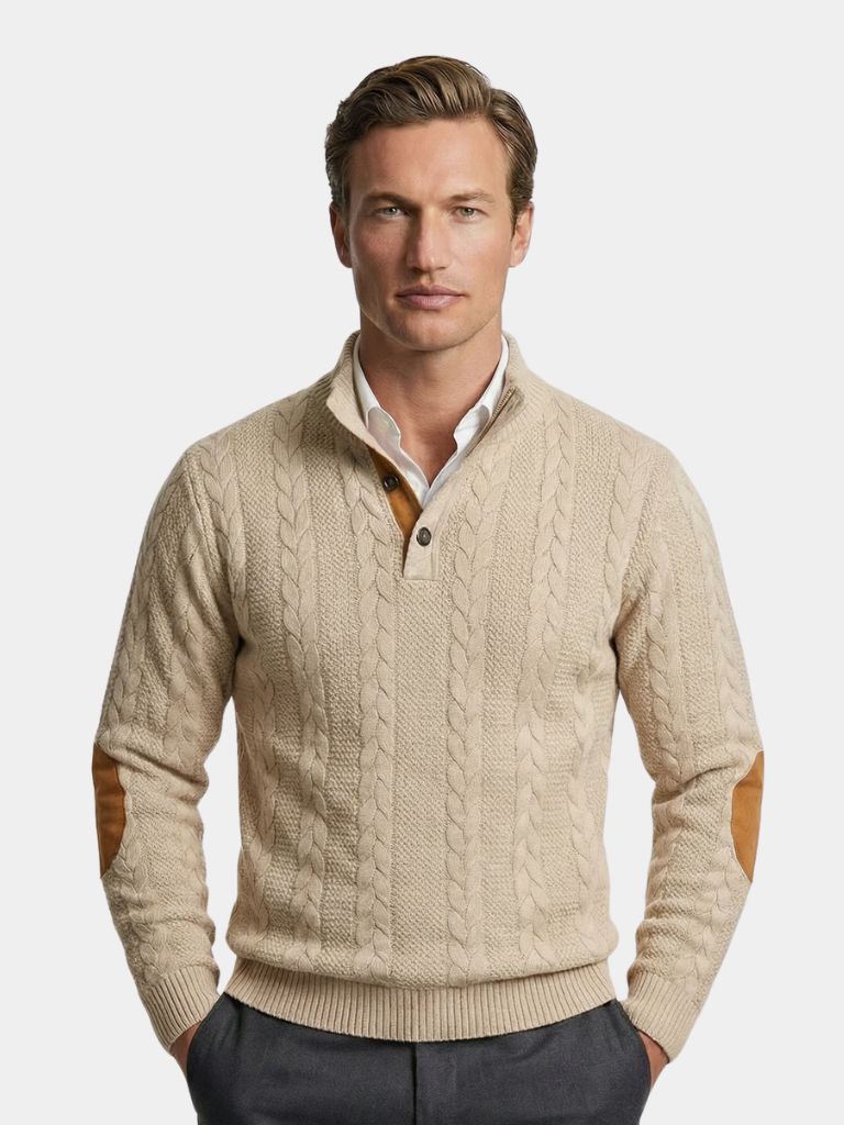 Timberline Long Collar Knit Sweater | Savile & Co.