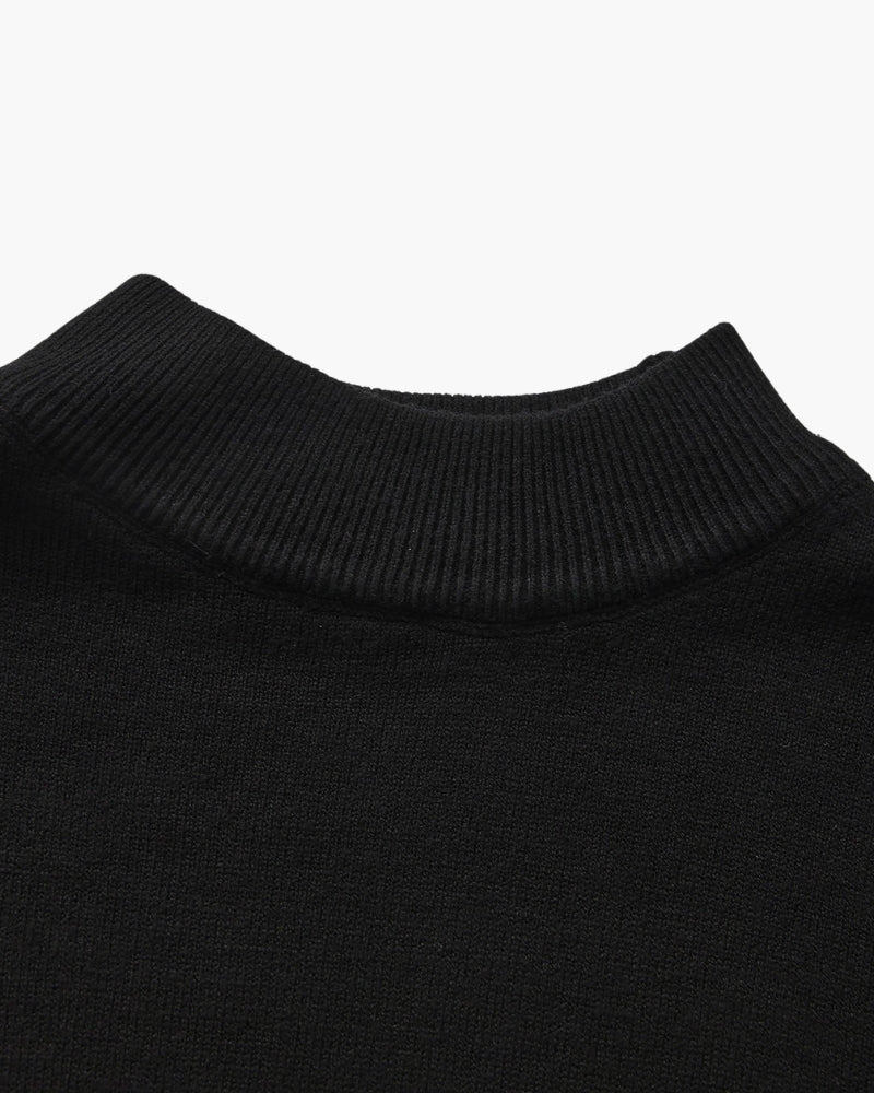 Essential Ribbed Mock Neck Sweater | Savile & Co.