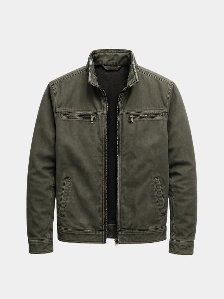 Valmont Vintage Olive Field Jacket | Savile & Co.