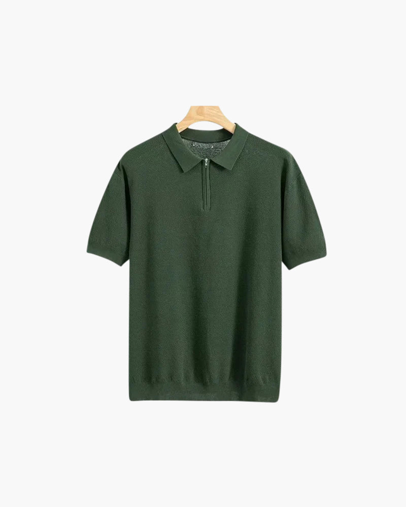 Marbella Zip Up Polo | Savile & Co.