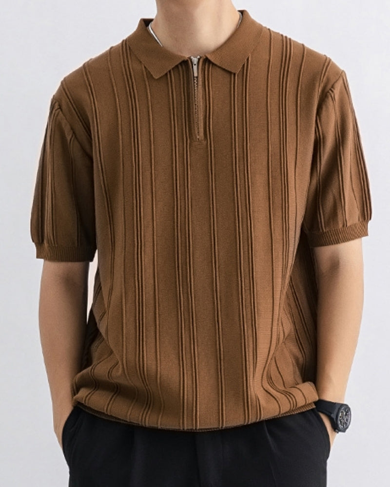Signature Zip-Up Polo | Savile & Co.