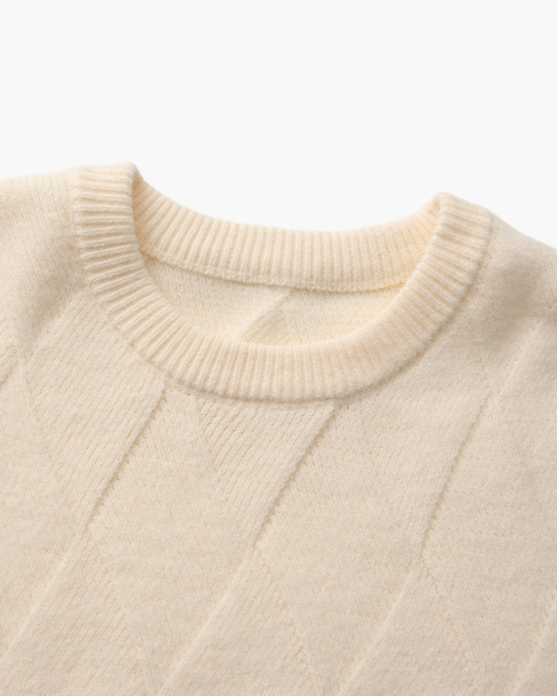 Diamond Knit Crewneck Sweater | Savile & Co.