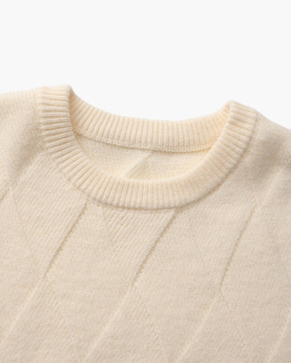 Diamond Knit Crewneck Sweater | Savile & Co.