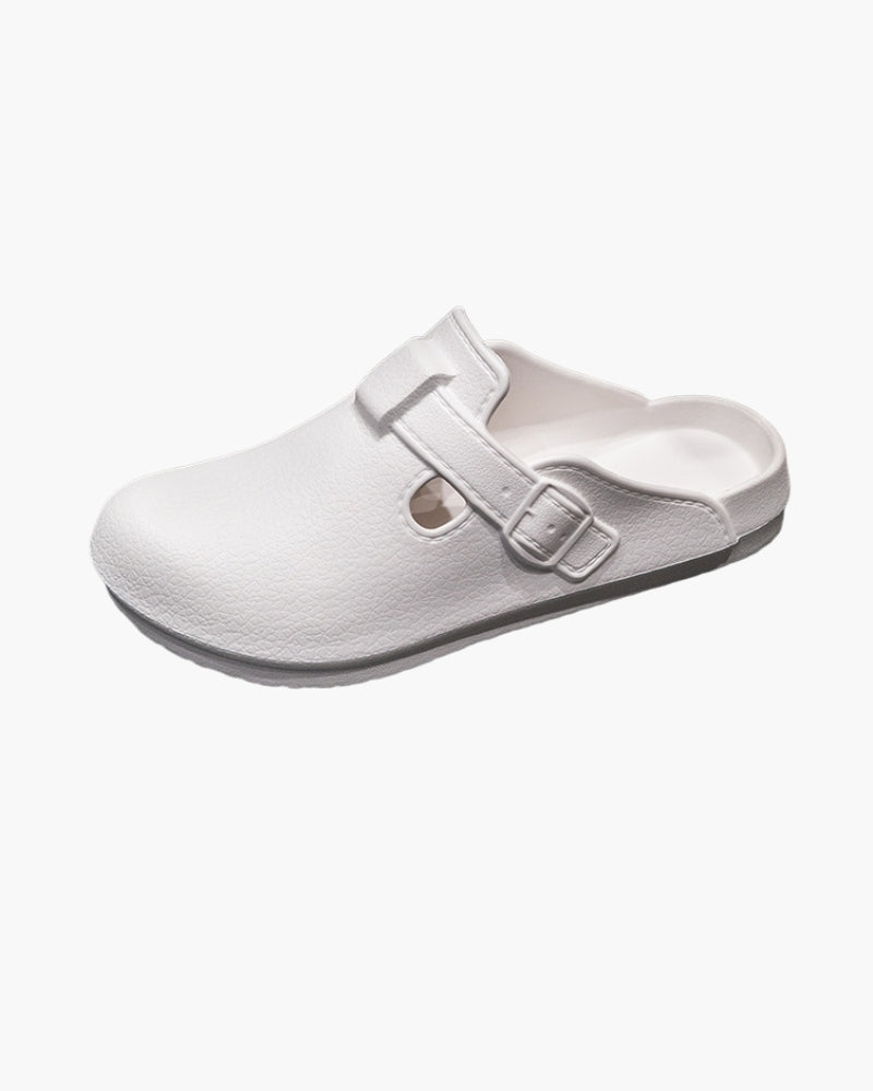 Classic Waterproof Buckle Clogs | Savile & Co.