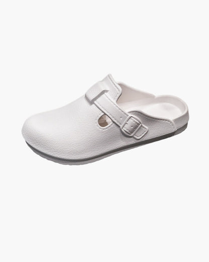 Classic Waterproof Buckle Clogs | Savile & Co.