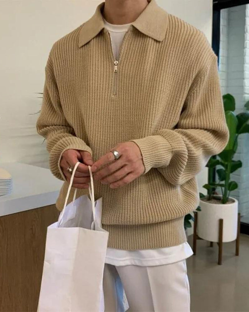 Cesare Half Zip Sweater | Savile & Co.