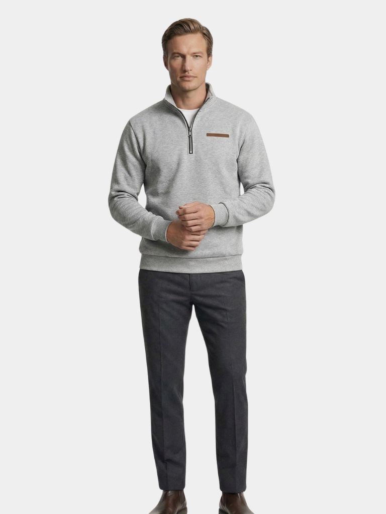 Slate Urban High Collar Pullover | Savile & Co.
