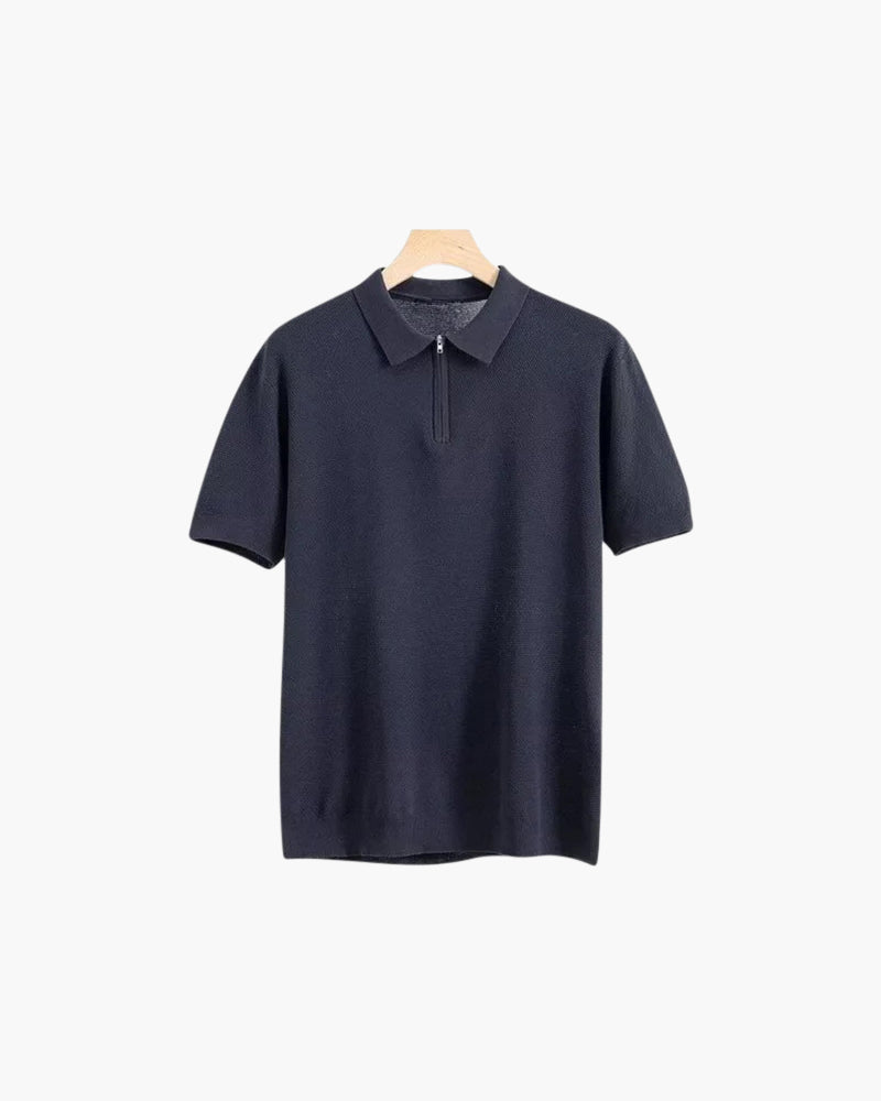 Marbella Zip Up Polo | Savile & Co.