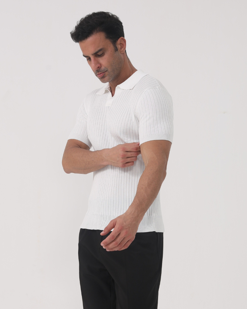 Florence - Ribbed Cotton Polo | Savile & Co.