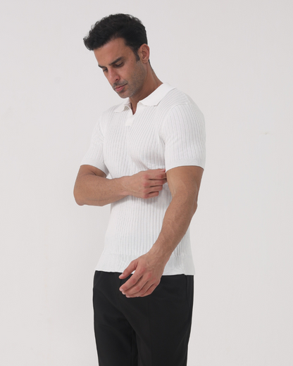 Florence - Ribbed Cotton Polo | Savile & Co.