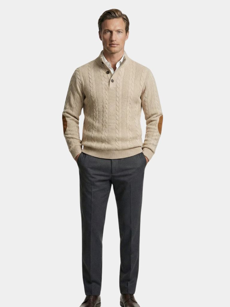 Timberline Long Collar Knit Sweater | Savile & Co.