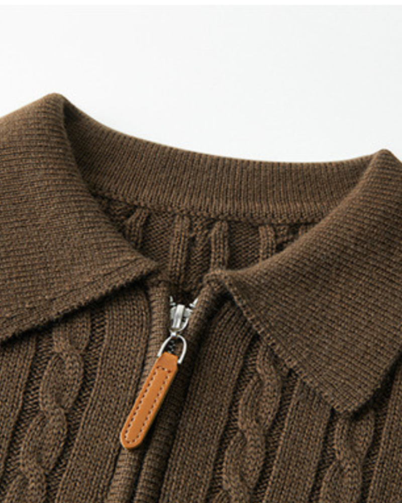 100% Premium Wool Zip Up | Savile & Co.