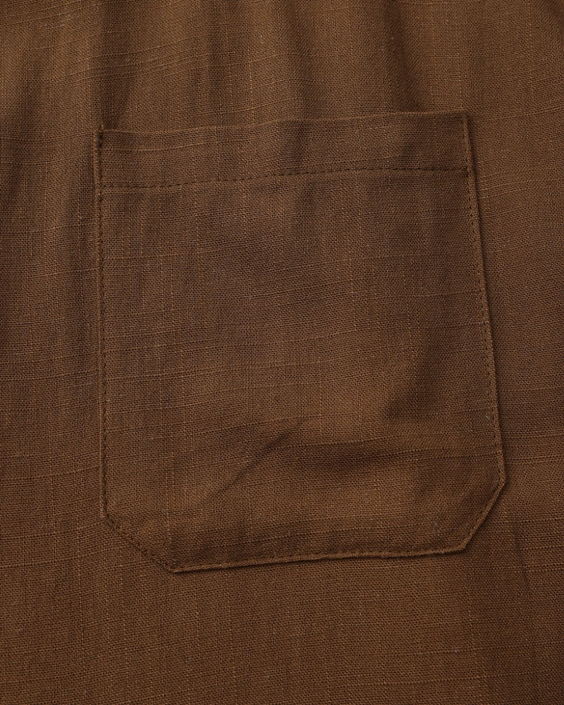 Men’s Mandarin Collar Shirt – Relaxed Fit Textured Cotton Shirt | Savile & Co.
