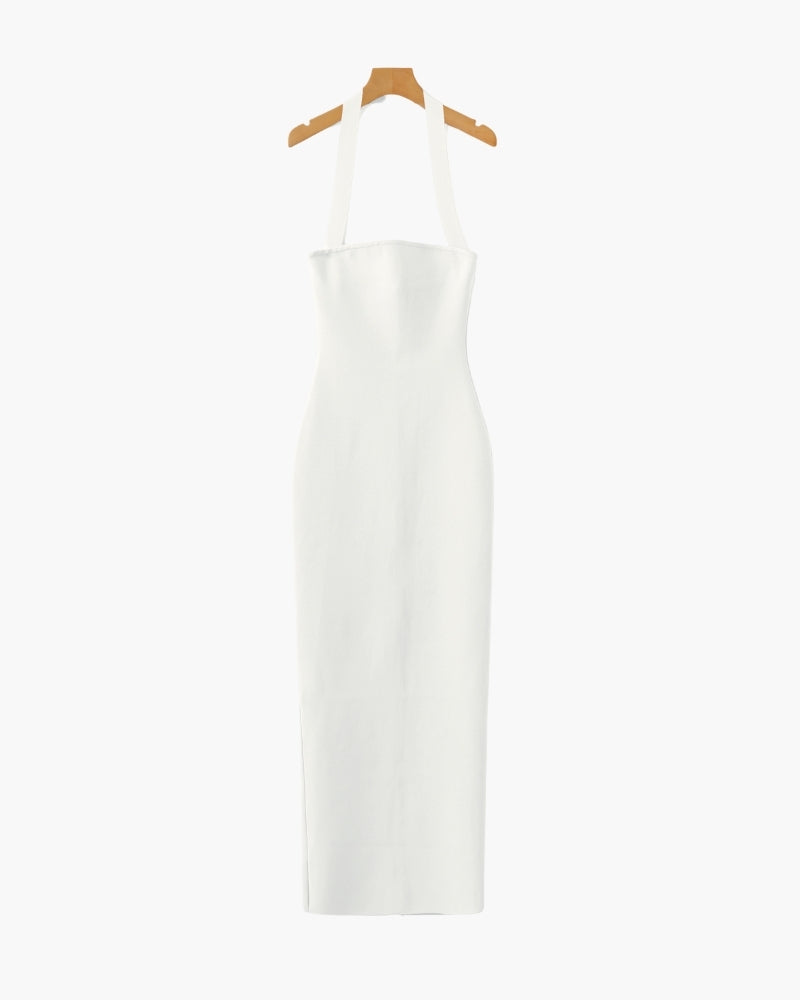 Halter Neck Slim Fit Maxi Dress | Savile & Co.