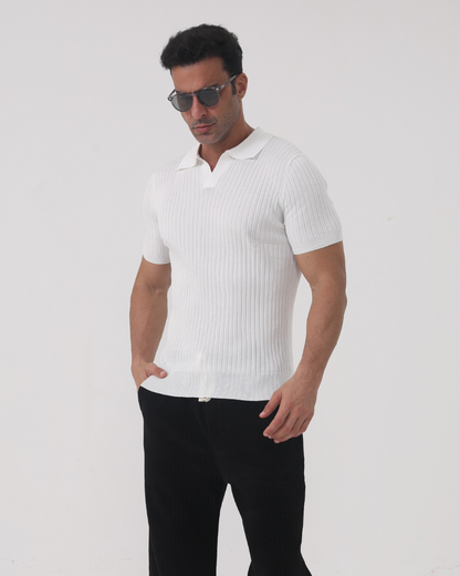 Florence - Ribbed Cotton Polo | Savile & Co.