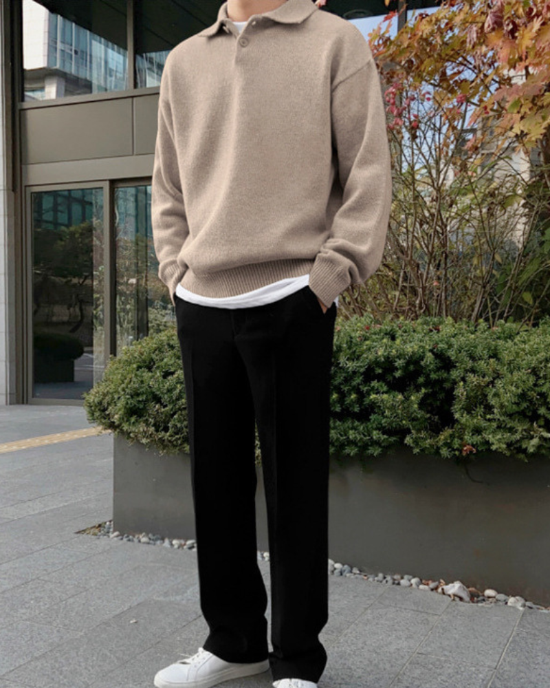 Woolen Button Half Zip | Savile & Co.