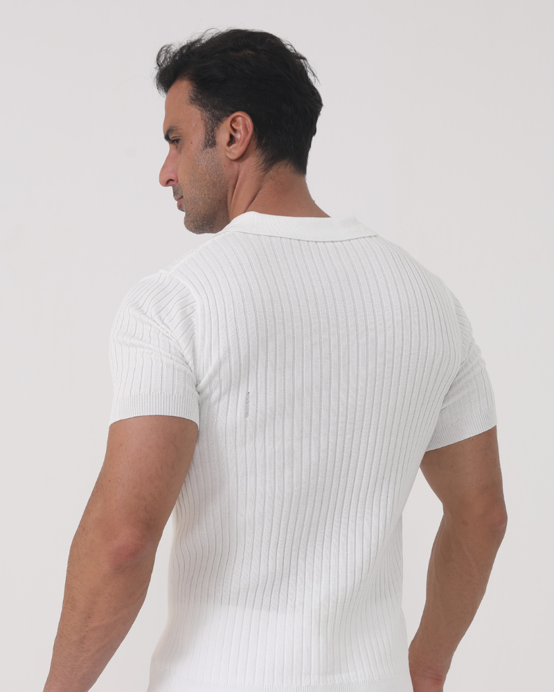 Florence - Ribbed Cotton Polo | Savile & Co.