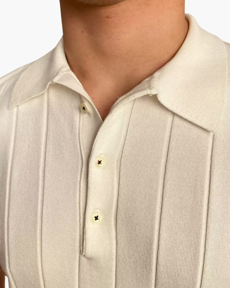 Cannes Ribbed Cotton Polo | Savile & Co.