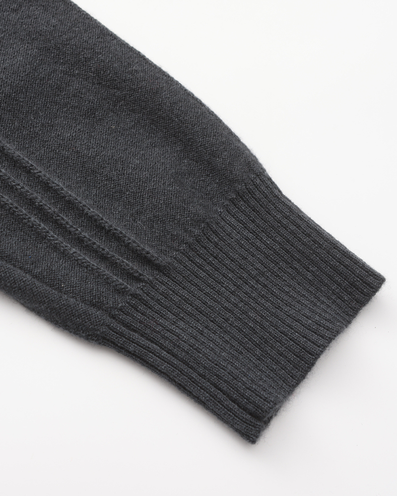 100% Cashmere Ribbed Half Zip | Savile & Co.