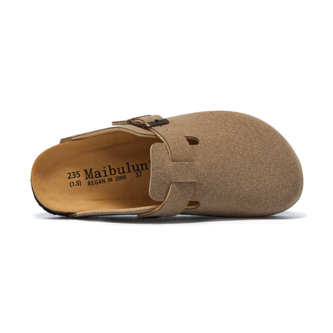 Pucon Suede Clog - Sand | Savile & Co.
