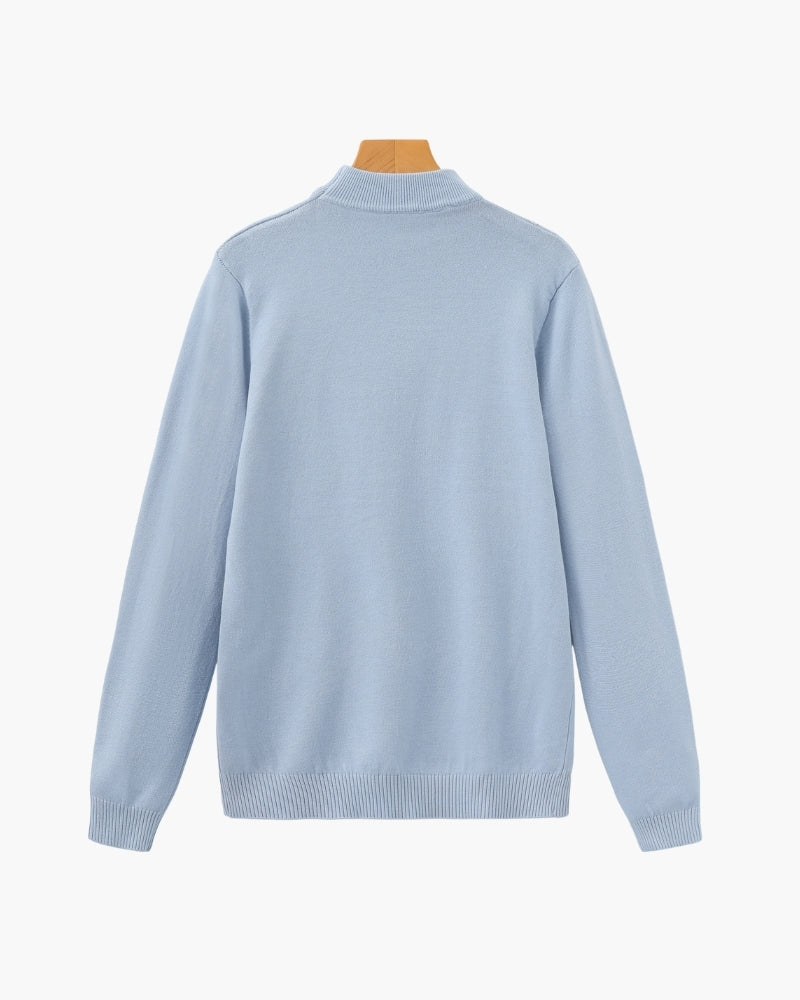 Essential Ribbed Mock Neck Sweater | Savile & Co.