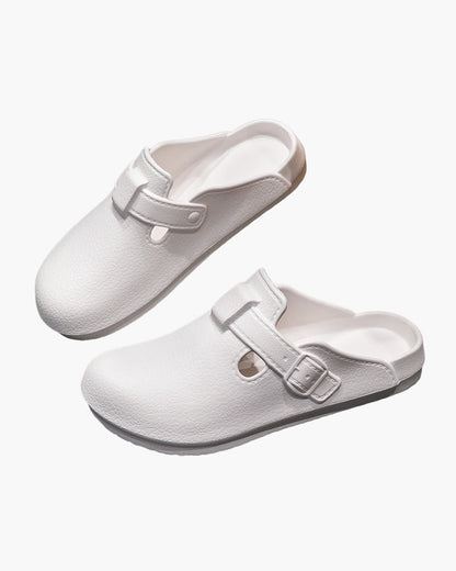 Classic Waterproof Buckle Clogs | Savile & Co.