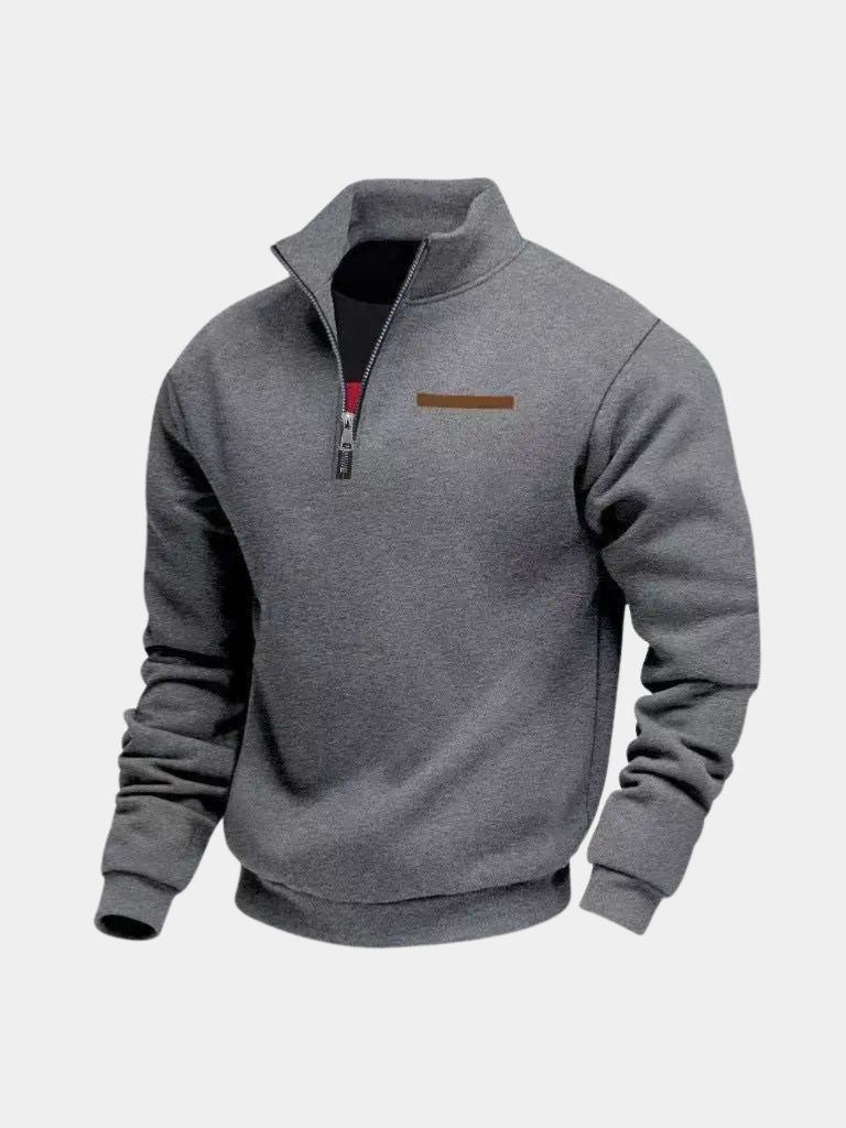 Slate Urban High Collar Pullover | Savile & Co.