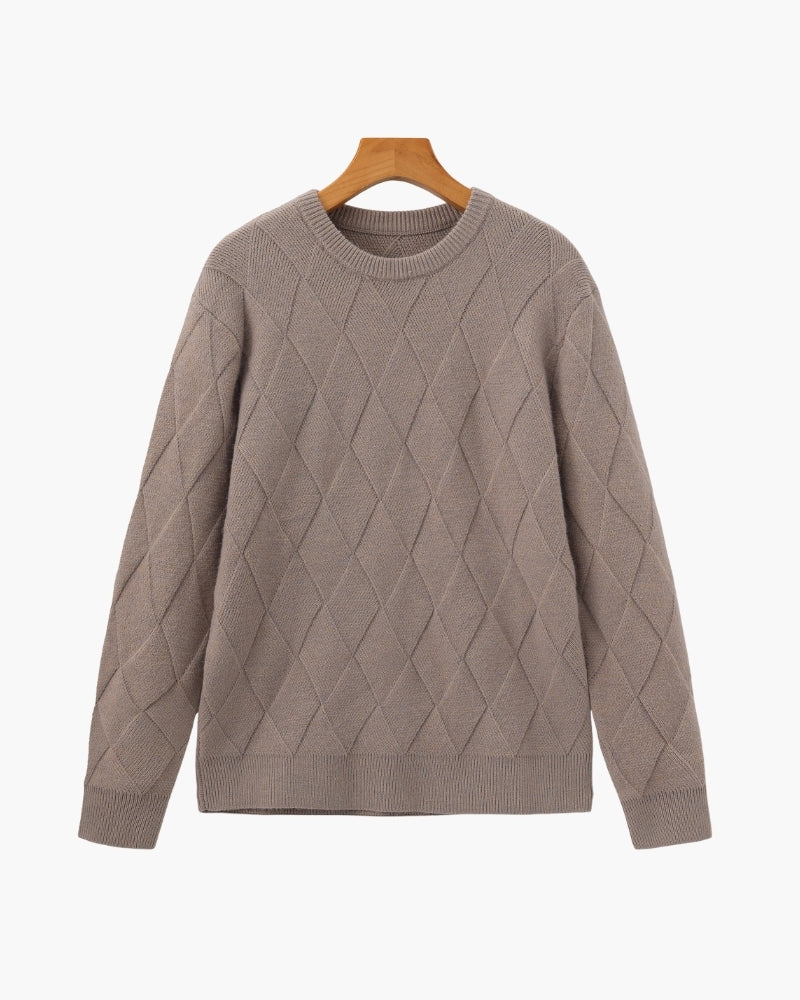 Diamond Knit Crewneck Sweater | Savile & Co.