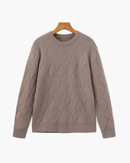 Diamond Knit Crewneck Sweater | Savile & Co.